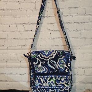 Vera Bradley Mediterranean Blue Crossbody Purse Bag